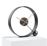 Elegant silver  metal desk clock